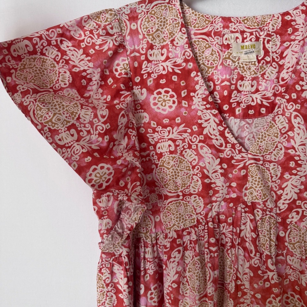 Maeve Anthropologie Women Flutter Sleeve Babydoll Midi Dress Size 1X - Picture 9 of 13